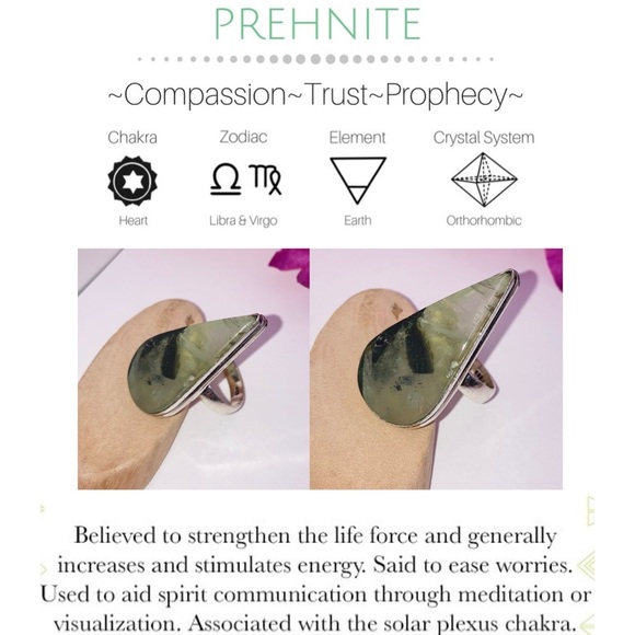 Natural Gemstone Handmade Ring Set Size 6-7 - Picture 2 of 5